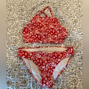 Red Floral Bikini Set from Aerie